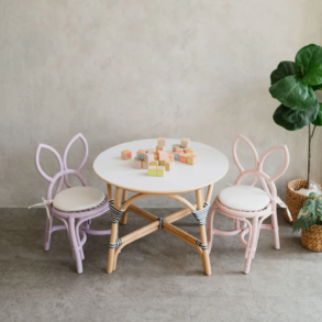 Rattan Table and Chair | Rattan furniture for kids | MOMIJI