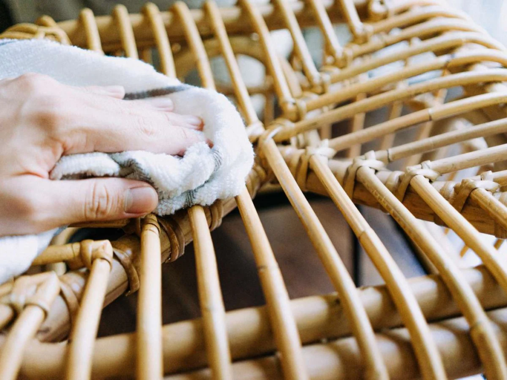 cleaning natural rattan furniture