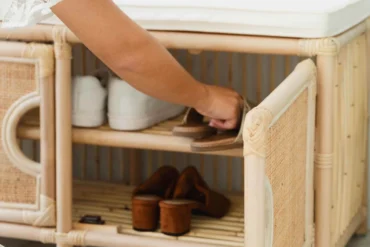 Palma Rattan Shoe Cabinet