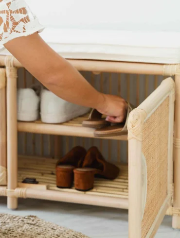 Palma Rattan Shoe Cabinet