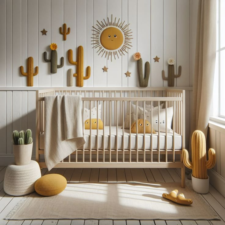 boho nursery ideas with rattan and earth tones
