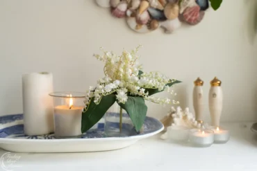 lily of the valley at home decoration on table